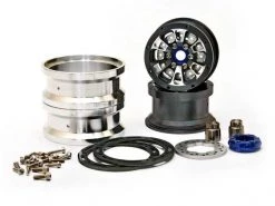 HoBao DC-1 CNC Aluminium Beadlock 1.9in 6-Spoke Wheels - Black (2)