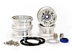 HoBao DC-1 CNC Aluminium Beadlock 1.9in 6-Spoke Wheels - Silver (2)
