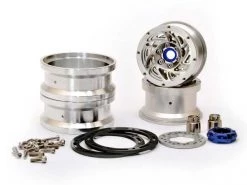 HoBao DC-1 CNC Aluminium Beadlock 1.9in Wheels - Silver (2)